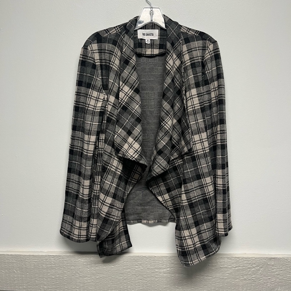 Open Front Waterfall Cardigan Top M